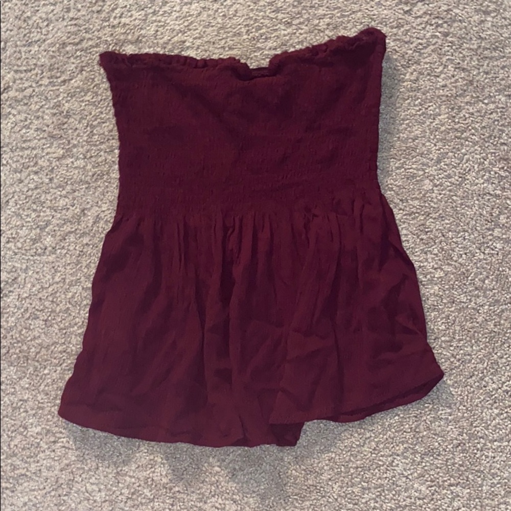 tube top flowy shirt